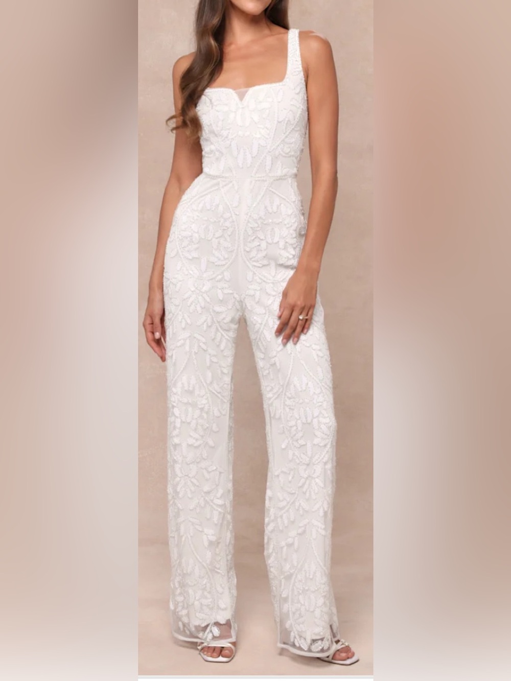 Glittering Influence White Mesh Beaded Lace-Up Jumpsuit
Lulus Dmall